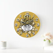 Moderne 50e Golden Jubileum Comic Book Grote Klok (Huis)