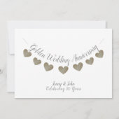 Moderne 50e gouden huwelijksjubileum kaart (Achterkant)