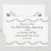 Moderne 50e gouden huwelijksjubileum kaart (Voorkant / Achterkant)