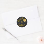 Moderne 50e Jubileum gouden ballonafdichtingen Ronde Sticker (Envelop)