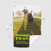 Moderne 50e verjaardag 60e verjaardag Foto Golfhanddoek (Insitu)