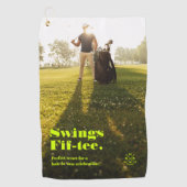 Moderne 50e verjaardag 60e verjaardag Foto Golfhanddoek (Voorkant)