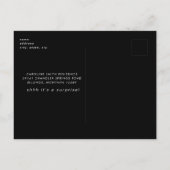 Moderne 50e verjaardag B/W Uitnodiging Briefkaart (Achterkant)