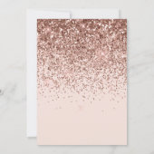 Moderne 50e verjaardag, chic typografie roos goud (Achterkant)