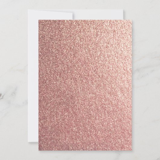 Moderne 50e verjaardag, chic typografie roos goud (Achterkant)