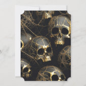 Moderne 50e verjaardag Halloween zwart gouden sche Kaart (Achterkant)