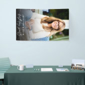 Moderne 50e verjaardag Party Fotoscript Typografie Spandoek (Beurs)