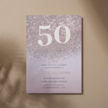 Moderne 50e verjaardag Roze Goud Calligrafie