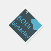 Moderne 50e verjaardag servetten (Hoek)