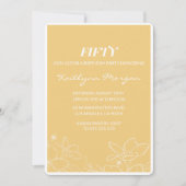 Moderne 50e verjaardag uitnodigingen Brunch Geel (Voorkant)