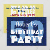 Moderne 50e verjaardag van het Blauwe Patroon Y258 Kaart (Voorkant / Achterkant)