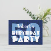 Moderne 50e verjaardag van het Blauwe Patroon Y258 Kaart (Staand voorkant)