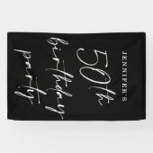 Moderne 50e verjaardag van het Manuscript Vijftigs Spandoek (Horizontaal)