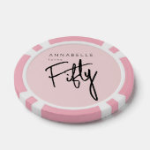 Moderne 50e vijftigste verjaardag poker chips (Enkel)