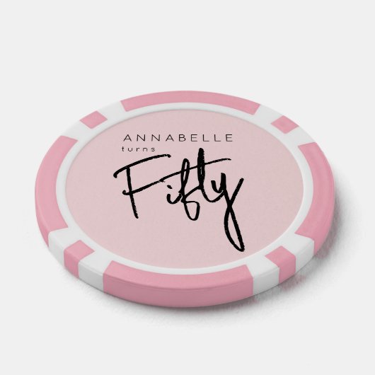 Moderne 50e vijftigste verjaardag poker chips (Enkel)