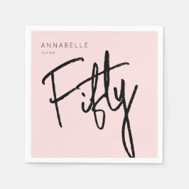 Moderne 50e vijftigste verjaardag servet