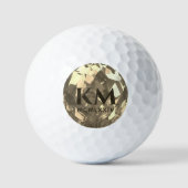 Moderne 50ste bruiloft Jubileum Golden Wedding Golfballen (Voorkant)