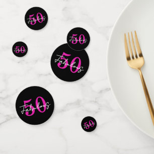 Moderne 50ste verjaardag 50 en fantastisch feest confetti