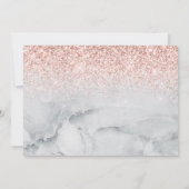 Moderne 50ste verjaardag roos goudglitter en marme (Achterkant)