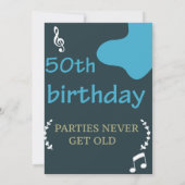 Moderne 50ste verjaardag uitnodiging (Achterkant)
