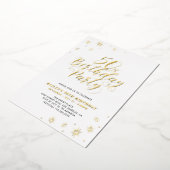 Moderne 50ste verjaardagsfeestje echte Folie uitno Folie Uitnodiging (Gedraaid)