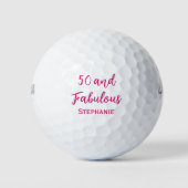 Moderne 50ste verjaardagsfeestje eenvoudige roze g golfballen
