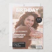 Moderne 51e verjaardag uitnodigingen Stijlvol Maga (Voorkant)