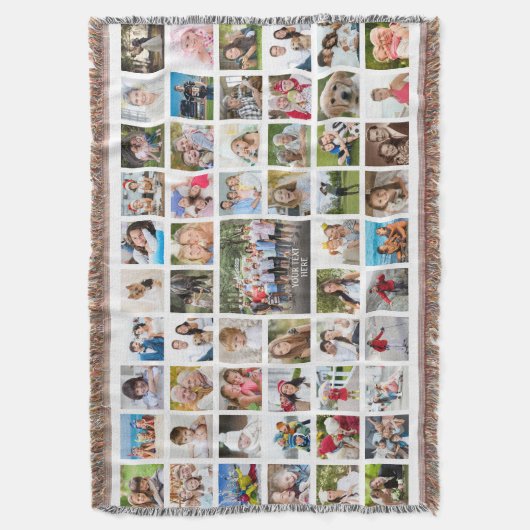 Moderne 57 fotocollage gepersonaliseerd deken (Voorkant Verticaal)