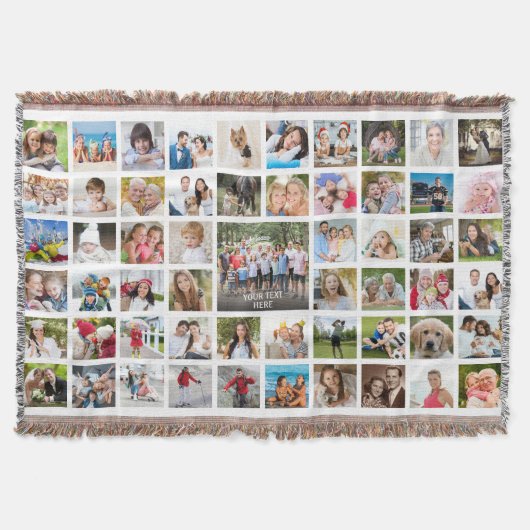 Moderne 57 fotocollage gepersonaliseerd deken (Voorkant)
