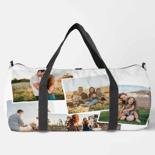 Moderne 5 foto aangepaste fotocollage plunjezak (Voorkant)