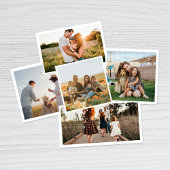 Moderne 5 foto aangepaste fotocollage sticker