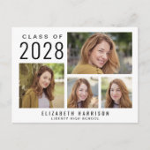 Moderne 5 foto afstudeerfoto aankondigingskaart (Voorkant)