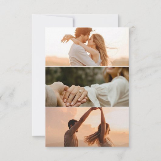 Moderne 5 foto bruiloft Save the dates Save The Date (Achterkant)