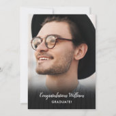 Moderne 5 Foto Collage Afstudeerfeestje Kaart (Achterkant)