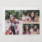 Moderne 5 Foto Collage Groene Graduatie Feest Kaart (Achterkant)