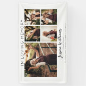 Moderne 5 foto-collage-herdenkingsbanner spandoek (Verticaal)