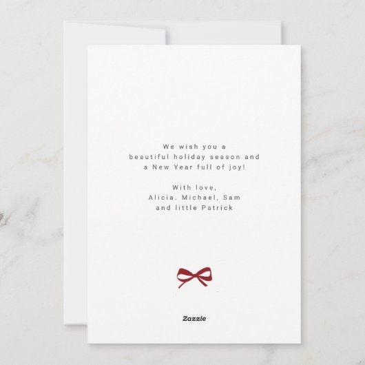 Moderne 5 foto collage Vrolijk Kerstfeest Feestdagenkaart (Achterkant)