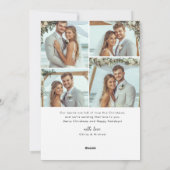 Moderne 5 foto Getrouwd en vrolijk kerstfeest Feestdagenkaart (Achterkant)