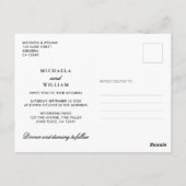 Moderne 5-foto huwelijksuitnodiging briefkaart (Achterkant)