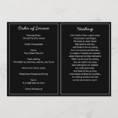 Moderne 5-foto in liefdevolle herinnering begrafen programmakaart (Achterkant)