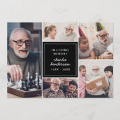 Moderne 5-foto in liefdevolle herinnering begrafen programmakaart (Voorkant)