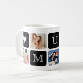Moderne 5-Foto "Mam" Mok (Voorkant links)