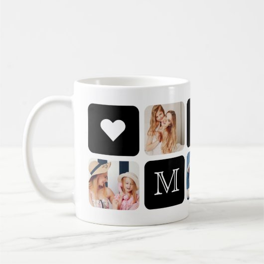 Moderne 5-Foto "Mam" Mok (Links)