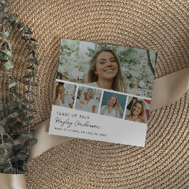 Moderne 5 foto strook collage aankondiging