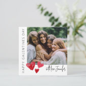 Moderne 5 fotocollage | Galentines Day Feestdagenkaart (Staand voorkant)