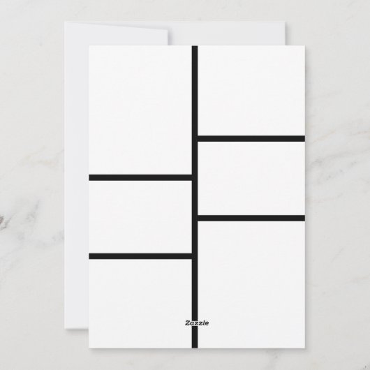 Moderne 5-fotokerst met collage feestdagenkaart (Achterkant)