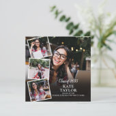 Moderne 5 foto's afstudeeraankondiging kaart (Staand voorkant)