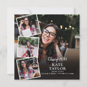 Moderne 5 foto's afstudeeraankondiging kaart (Voorkant)