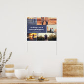 Moderne 5 foto's collage grid sjabloon familiecijf poster (Keuken)