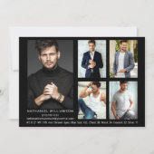 Moderne 5 foto's Model Acteur QR Code Terug Comp K Kaart (Voorkant)